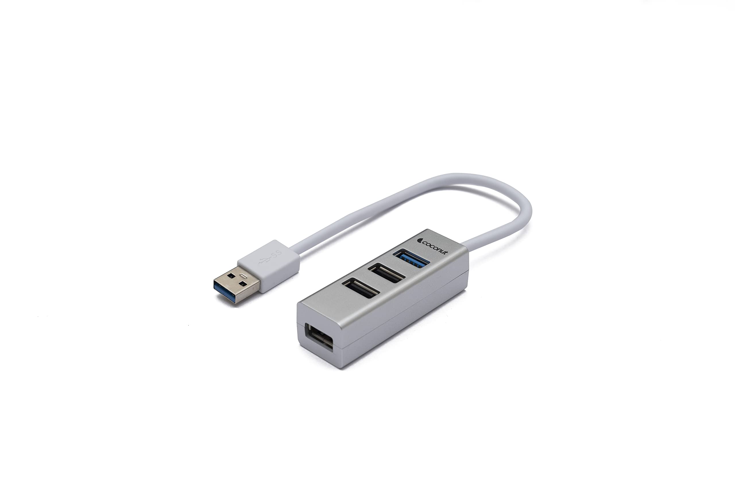 Coconut UH12 Mars 4 Port USB Hub 1 * 3.0/3 * 2.0 USB Super Slim Splitter for Mac, Windows, Computer, Laptop Supports Ext HDD Printer Scanner Router Keyboard Mouse Flash Drive Gamepad Mobile - Silver (B09G9VWLSN) Amazon Price History, Amazon Price Tracker