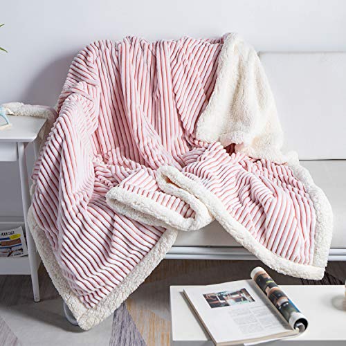 DISSA Sherpa Fleece Blanket Throw Blanket Soft Blanket Plush Fluffy Blanket Warm Cozy
