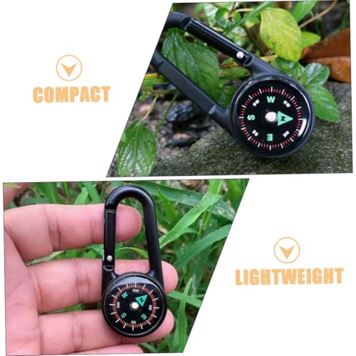 2 Piezas Brújula Portátil con Mosquetón para Camping miniatura 3