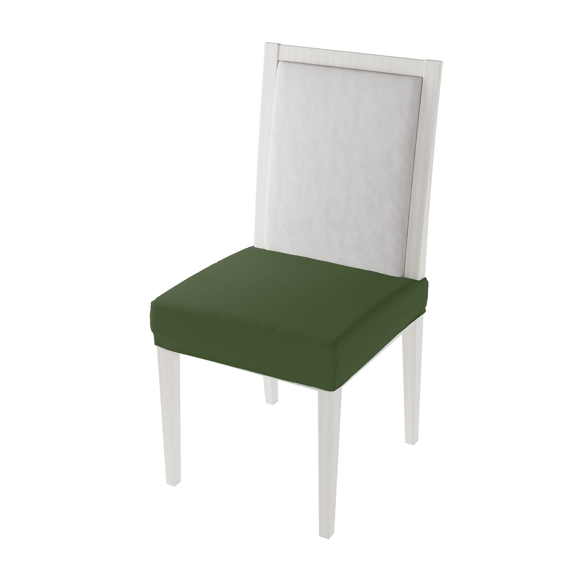 Italian Bed Linen Più Bello Bielastic Chaircover Set, Dark Green (2 Pieces), Polyester, Standard