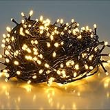 SALCAR 26m 360er LED Lichterkette Weihnachtsbaum (23m Lichterkette + 3m Stromkabel), 31V Christbaumbeleuchtung Außen mit 8 Modi und Memory, Warmweiß