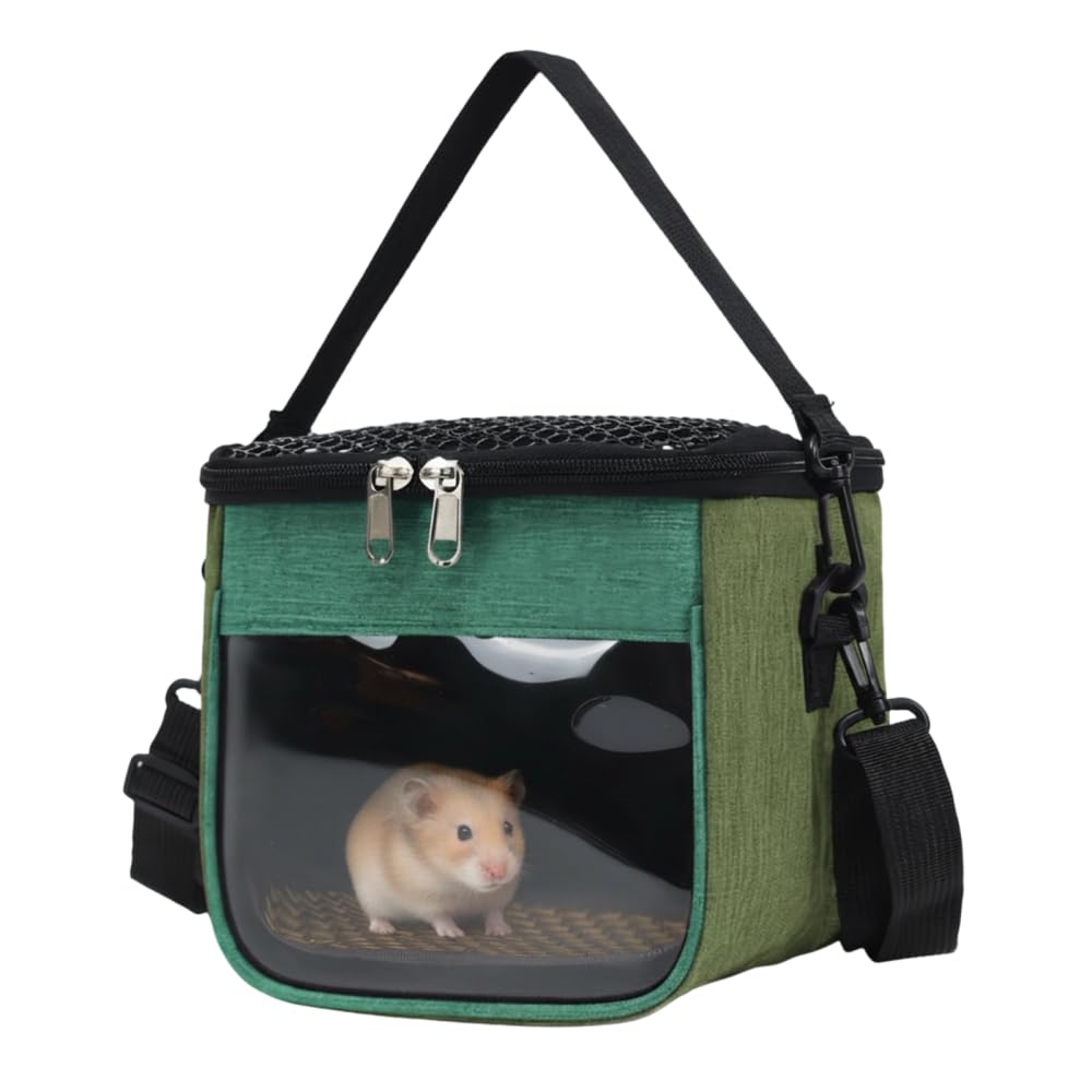 Bolsa de transporte de animales pequeños, bolsa de viaje portátil para mascotas con correa para el hombro y alfombrilla extraíble para hámsters, planeadores de azúcar y ardilla voladora