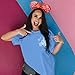 Oversized Magical Shirt Women Happiest Place on Earth Shirt Magic Kingdom Shirts Cute Castle Graphic Family Holiday Tee Tops Blue