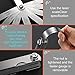 Stainless Steel Feeler Gauge Dual Marked Metric and Imperial Gap Measuring Tool (0.04-0.63 mm, 26 Blades)