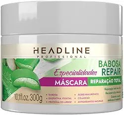 Máscara Babosa Repair - Reconstrução Profunda, Repõe Massa e Recupera Maciez - HEADLINE Especialidades - 300g