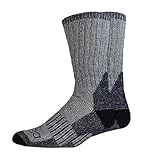 Dickies Men's Heavy Weight Wool Blend Thermal Crew Socks, Blue (2 Pairs), Shoe Size: 6-12