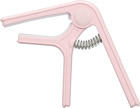 Guitar Capo Sturdy Spring Easy Operation Capo for Acoustic Guitar Ukulele Bass Banjo Guitar Capo for Acoustic Pink