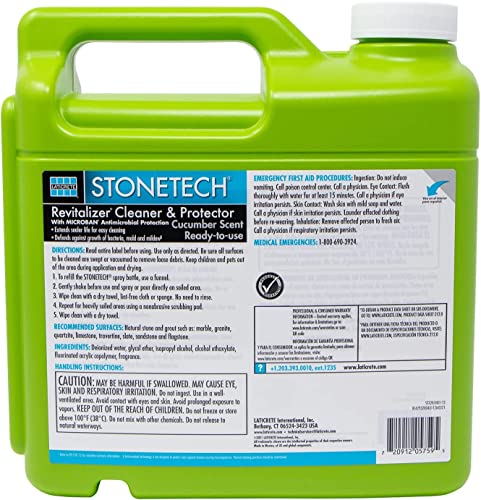 StoneTech RTU Revitalizer, Cleaner & Protector for Tile & Stone, 1-Gallon (3.785L), Cucumber Scent - Image 3