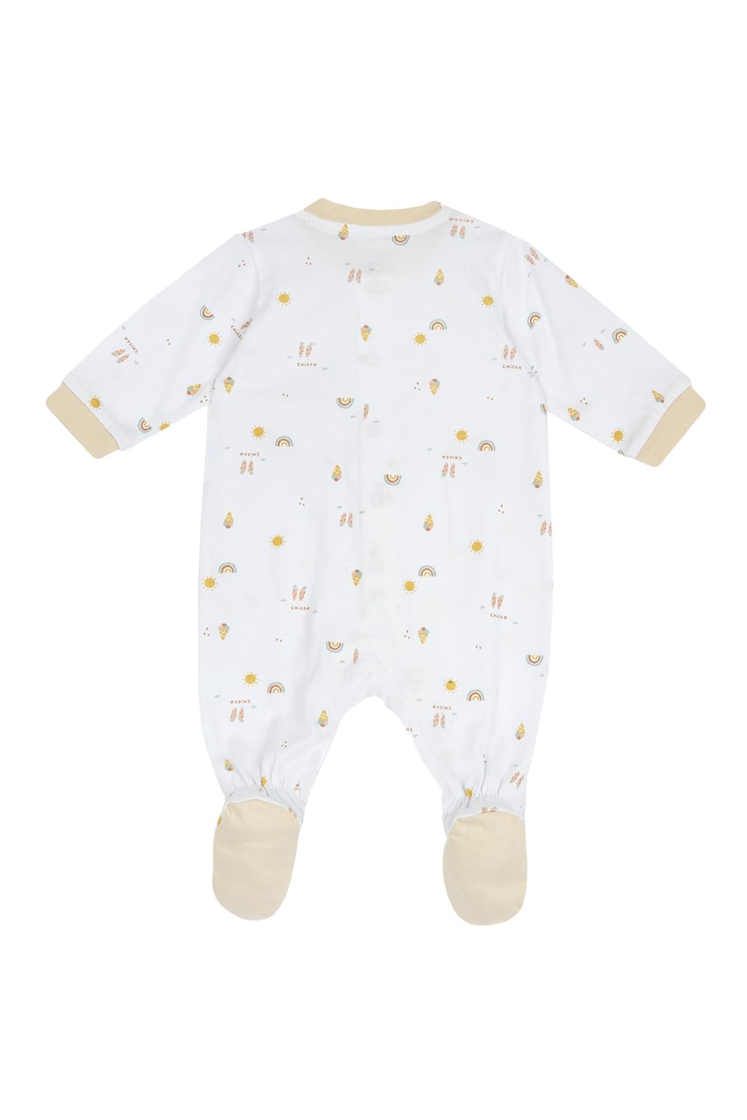 Chicco, Grenouillère pour Bébé en Coton Doux et Léger, avec OuvertureFrontale et EntreJambes Pratique, Idéale pour Printemps et Automne, Conçu en Italie, Vêtements Bébé 0-24 Mois