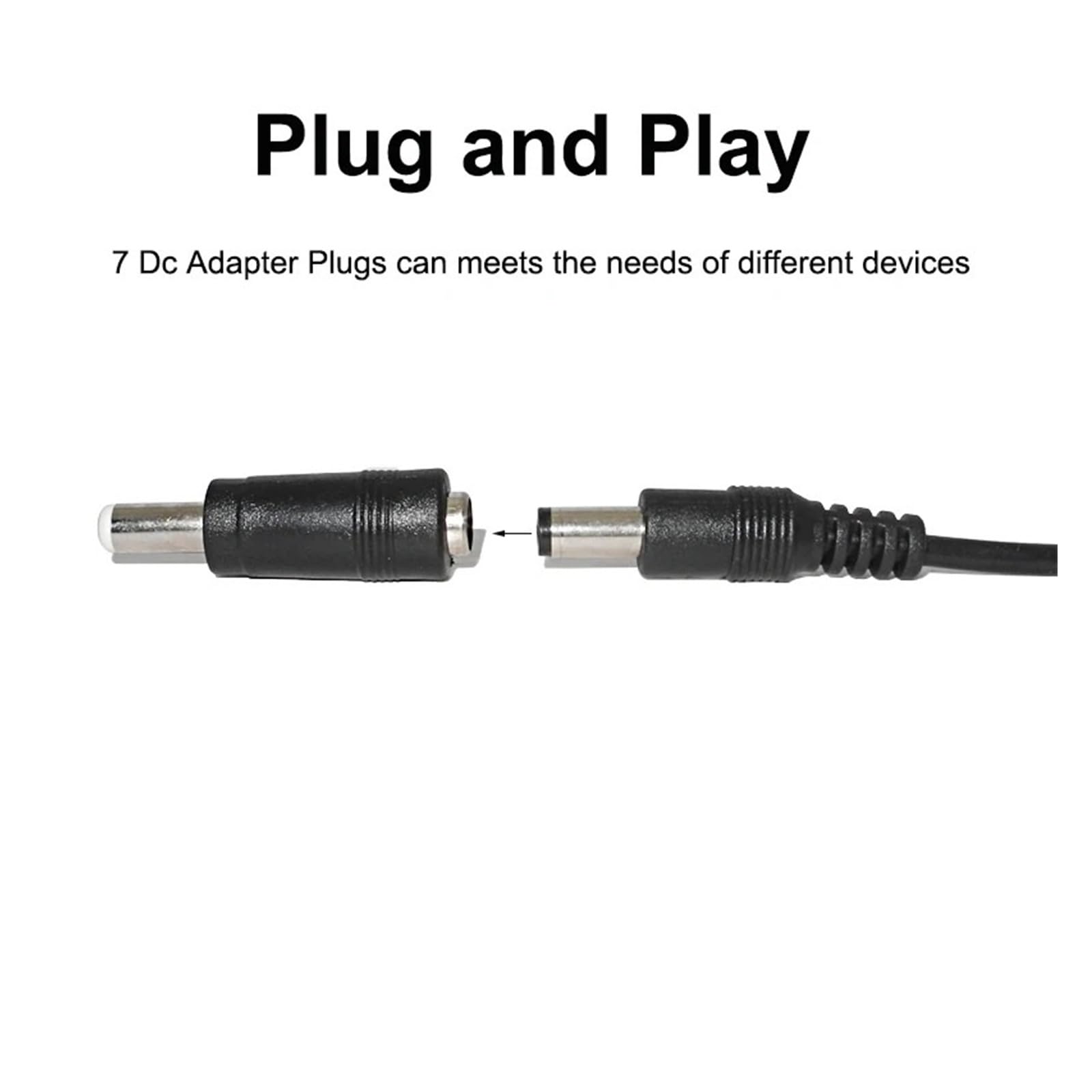 Adattatore da USB a CC 8 in 1, 5,5 x 2,1 mm a micro USB da 2,5/4,0/3,5/1,35 mm
