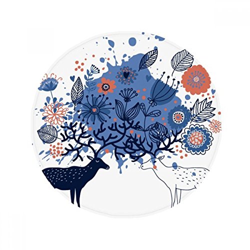 Tapis de cuisine élan et nature tapis de sol rond multicolore