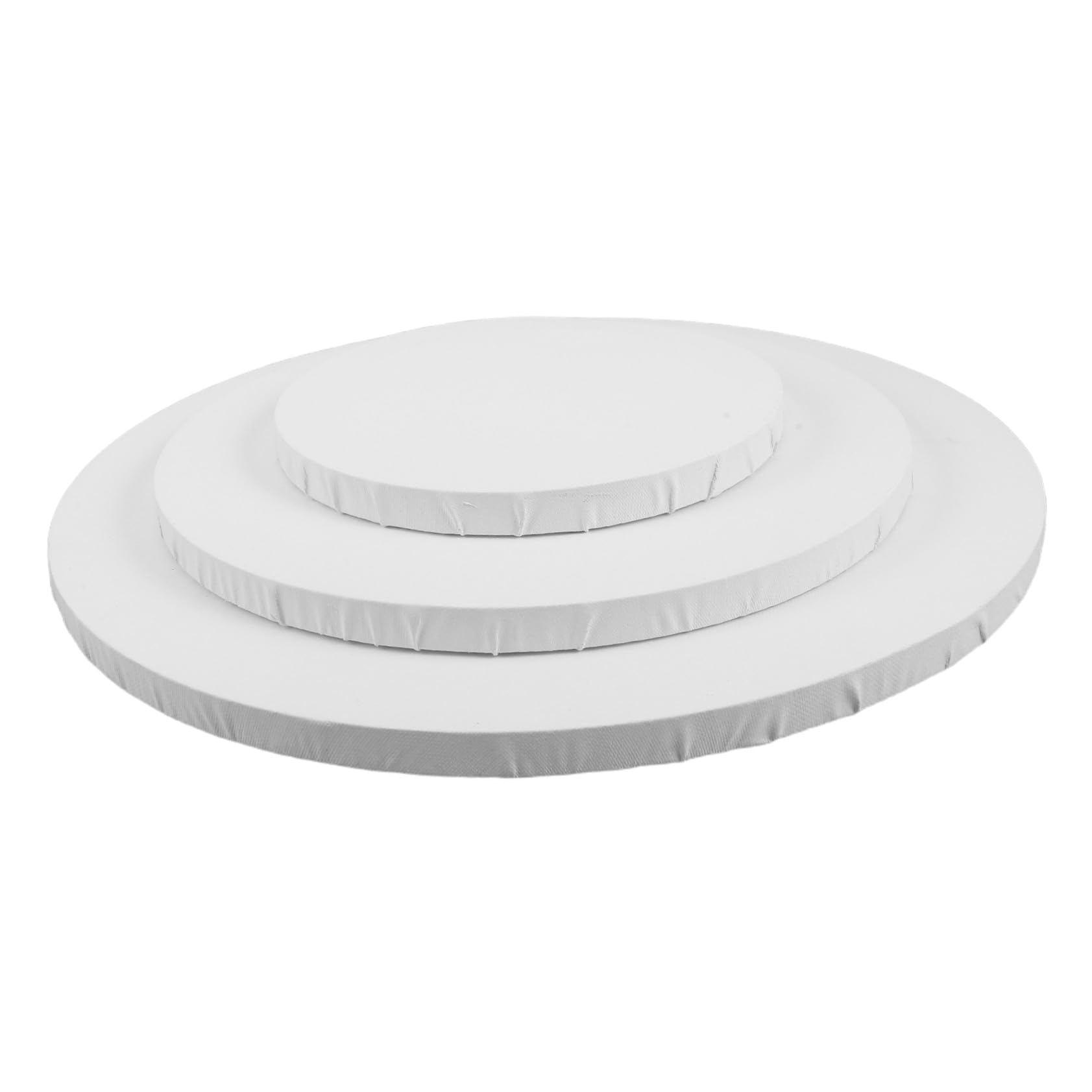 Homoyoyo 3 Pièces Lot de Toiles Rondes Coton Fine Texture Cadres Circulaires de Supports Peinture Huile Artistique et Dessin