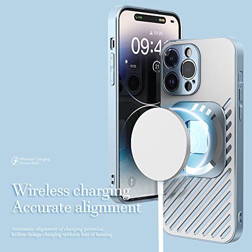 Coque magnétique iPhone 14 Pro Max en alliage d'aluminium de qualité premium