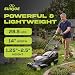 Sun Joe MJ24C-14-XR 24-Volt 5-Amp 14-Inch Cordless Brushless Motor Lawn Mower, Green