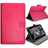  Seluxion - Housse Etui Universel M à Rabat et Support Rose Fushia pour Tablette ASUS ZenPad 8.0 Z380C, MemoPad 8 ME181C, MemoPad 8 ME581CL