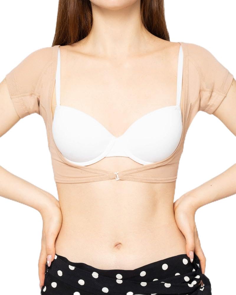 Camisole Femme Noire Anti-Transpiration - Tank Top en Rayon 100% - Sans Manche - Coupe Slim - Été - Traitement Anti-bactérien - ArmPads Pro