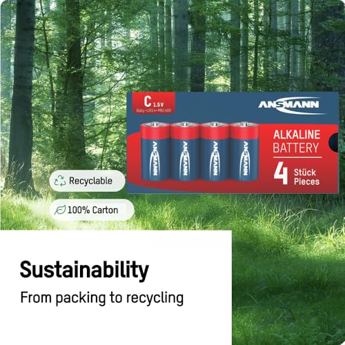 ANSMANN 4X Alkaline Batterien Baby C LR14-1,5V MN1401 Batterien Set – Ansicht 6