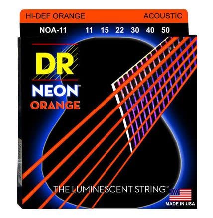 HI-dEF-orange fluo-acoustic guitar 011–050/leuchtstoffsaiten (orange) - Les Beatles, Paul McCartney, John Lennon, RIngo Starr, George Harrison HI-dEF-orange fluo-acoustic guitar 011–050/leuchtstoffsaiten (orange)