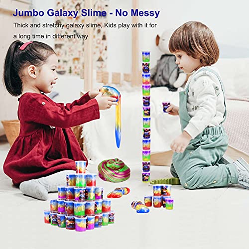 Galaxy Slime 24 Pack, Slime Party Favors For Girls Boys, Unicorn Color Slime Pack For Kids Goodie Bag Stuffers- Pretty Soft, Stretchy & Non Sticky Slime Kit For Girls Boys Ages 5 6 7 8 12 #TOP1