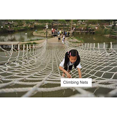 Klimnet voor Kinderen Milieuvriendelijk Henneptouwnet Klimnet voor Buitenrotswand Trainingsnet voor Binnenshuis Groot Gaas Verkrijgbaar in Meerdere Maten Dia 12mm,20cm,4 * 2M(13 * 7ft) - Image 6