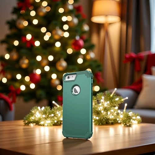 IDweel for iPhone 6S/6 Plus Case with Screen Protector,Graphite Green/Green | Hybrid 3 in 1 Heavy Duty Protection, Shock Absorption Hard PC & Soft Silicone Bumper, Full Body Protective Case Women Girls - image 2