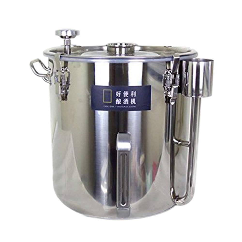 21-170L Home Water Distiller Spirits Brandy Vodka Alcohol Stainless Distiller Boiler Wine Making Essential Oil Brew Kits w/Thermometer Water Pump (21L)