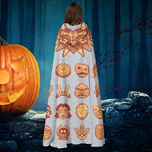 AISFGBJ Zelda Maskerade Unisex Navidad Halloween Bruja Caballero con Capucha Albornoz Vampiros Capa Capa Cosplay Disfraz