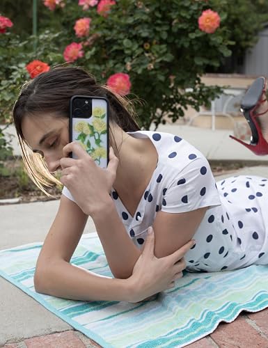 Image of Wildflower Cases - Compatible with iPhone 16 | Protective Black Bumper, 6.5ft Drop Test Certified, Women Owned Small Business | Floral Nature Green Aesthetic Trendy | Yellow Roses