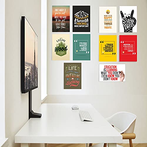 Image of PAPER PLANE DESIGN Motivational Quotes Unframed Wall Posters - Inspiring Quotes Poster For Office And Home Decor set of 10 (12 Inches x 18 Inches). (F)