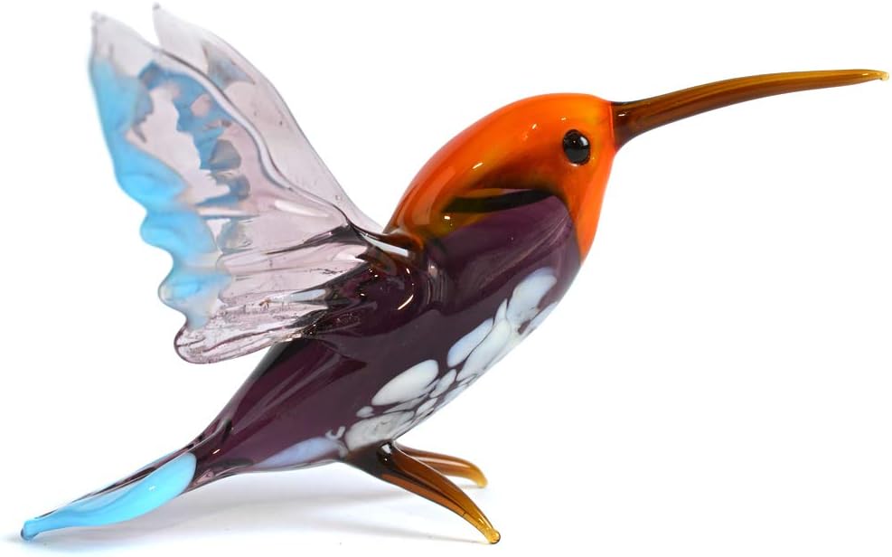 artexport Glass Hummingbird Figurine Glass Colibri Figurine Glass Bird Figurine Handmade