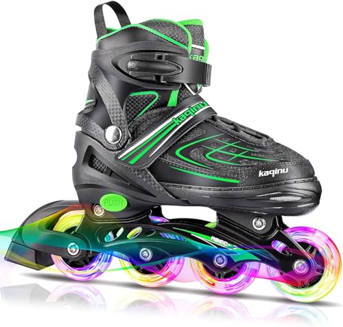 KAQINU Adjustable Inline Skates, Outdoor Inline Skates Roller with...