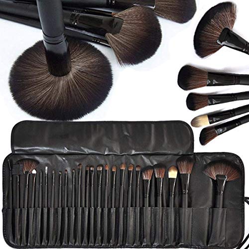 ShivExim Nylon Bristle Makeup Brushes – Black , Pack of 24 , semakeupbrush