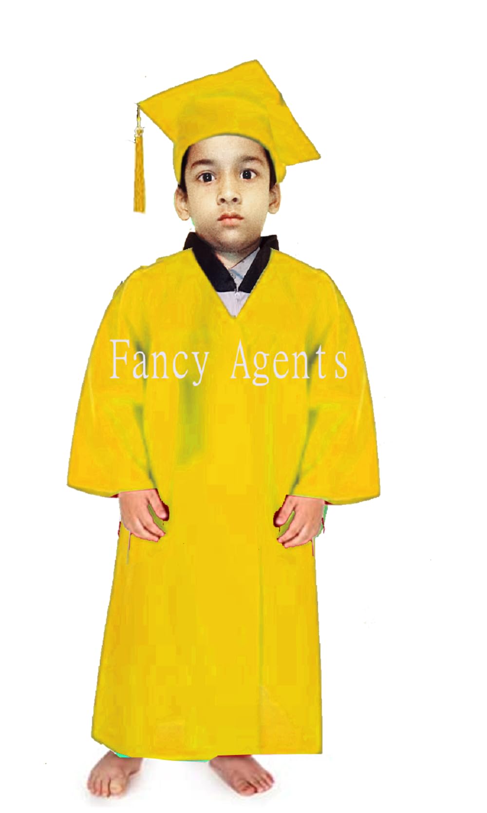 Fancy Agents Convocation Gown for Kids| Graduation Gown Combo| Degree Gown Fancy Dress| Academic Gown with Cap for Kid Boys and Girls- Ideal for Graduation Ceremonies, School Events