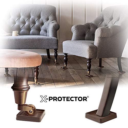 Furniture Cups X-Protector – 2" Caster Cups 4 Pcs – Premium Furniture Coasters – Ideal Bed Stoppers – Non Skid Furniture Pads With A Perfect Design – Rubber Furniture Pads - Protect Any Flooring! #TOP5