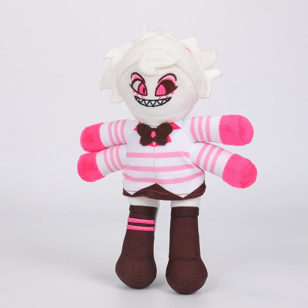 Lzrong Hazbin Hotel Plush Figure, Charlie Morningstar Angel Dust, Anime Cute Plush Cushion, Gift, 25 cm, Pack of 2