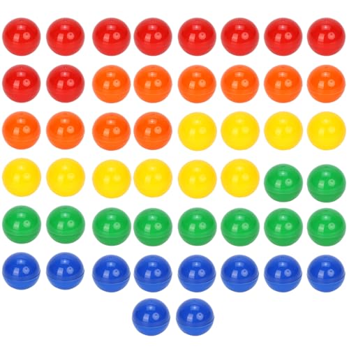QWORK® 50 Stück Lotterie-Hohlkugeln 3 cm 5 Farben Tombola-Bälle Kleine...