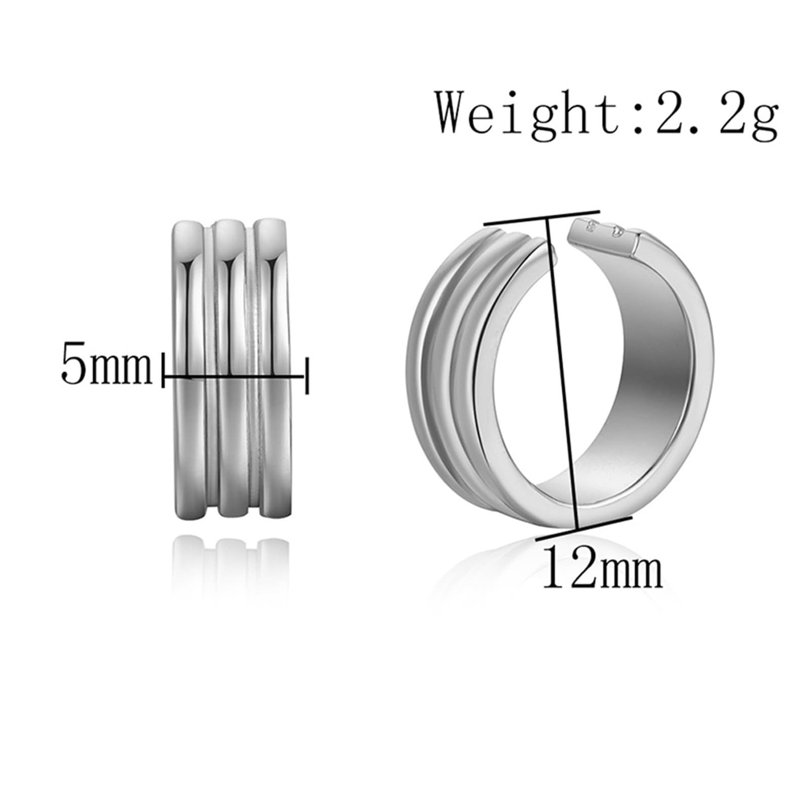 KnBoB Ohrmanschette Ohne Ohrloch Damen Weißgold 750 18K Kreis Echtgold Ear Cuff Ohrringe Schmuck Nickelfrei