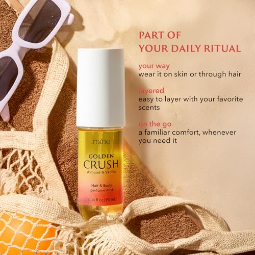 Image of Golden Crush Hair & Body Mist - Warm Gourmand Vanilla, Pistachio & Salted Caramel | Alcohol-Free, Hair-Safe - 3.04 oz