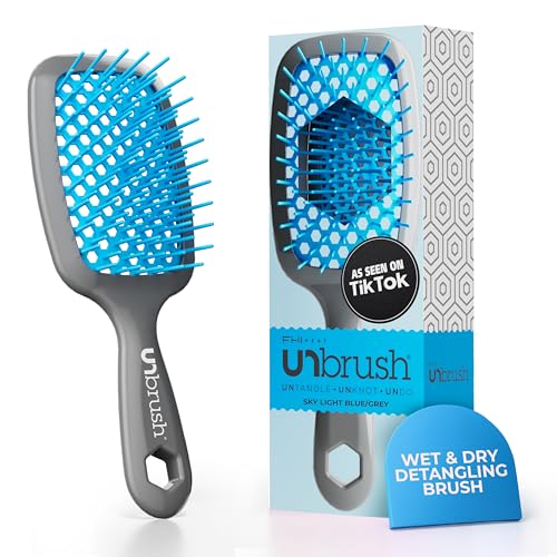 FHI Heat UNbrush Detangling Brush for Pain-Free Brushing on All Wet or Dry Hair Types — Durable...
