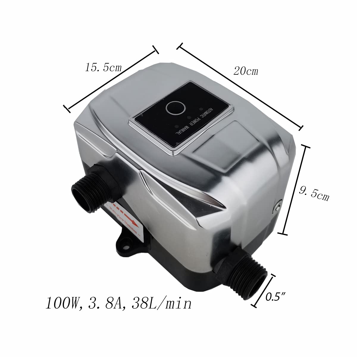 Pompa booster automatica DC 24V 100W - Pompa di circolazione dell'acqua calda autoadescante per doccia, lavandino e cucina