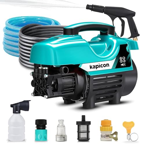 Image of KP-5 High Pressure Washer 1800W | 120 Bar Power | 6L /min Flow Rate | Portable Car & Bike Washer with Foam Bottle, Adjustable Nozzle & Self Priming Function for Home Use