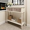Koncemel Farmhouse Console Table with Drawers, Entryway Table with Storage Shelves, Long Sofa Table for Living Room
