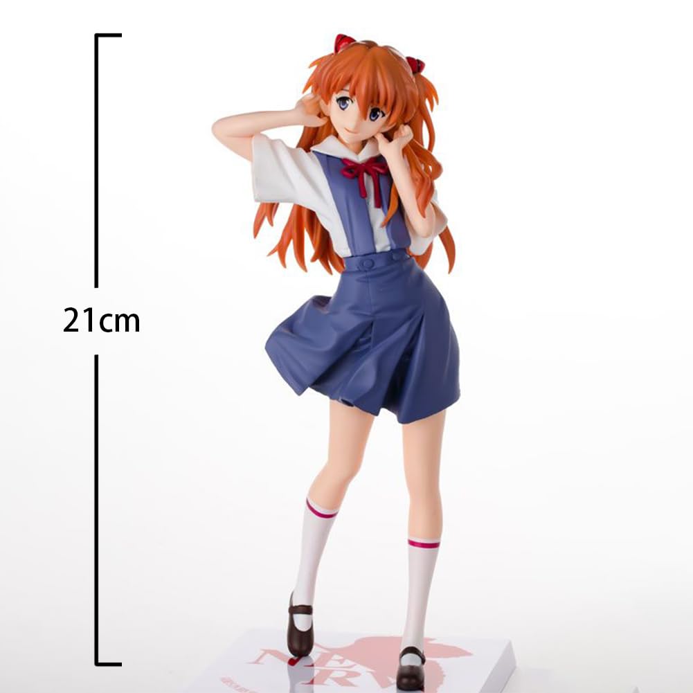 Anime Asuka Langley Soryu figurka stojąca pozycja PCW model 21 cm anime figurka esktop ozdoba dekoracja kolekcjonerska