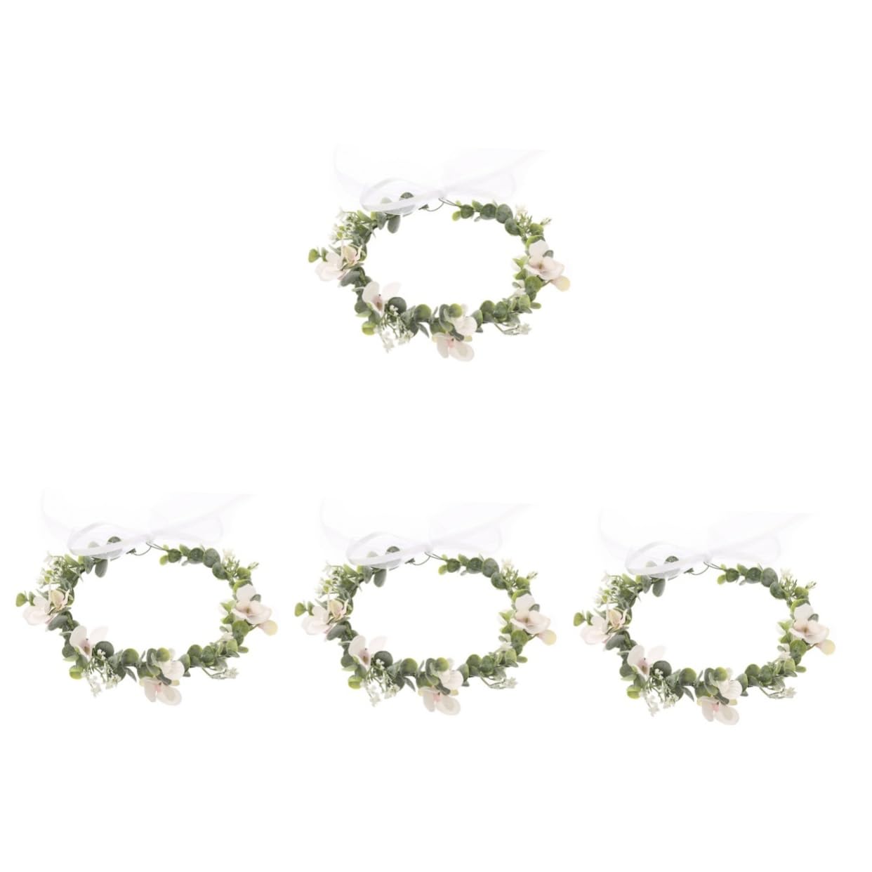MAGICLULU 4piezas Diadema De Novia De Flores Simuladas Floral De Para Bodas Tocado Decorativo Para Celebraciones Especiales Accesorio De Novia Artesanal