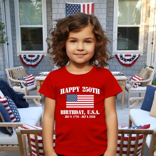 Image of 4th of July Shirts Toddler Boys Girls American Flag USA T-Shirt Kids Patriotic Tee Tops