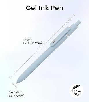 LINFANC 6 Pack Cute Gel Pens, Retractable Quick Dry Gel Ink Pen, Thin Point 0.5mm Black Ink Rolling Ball Gel Pens, Smooth Writing Aesthetics for Home School Office Supplies