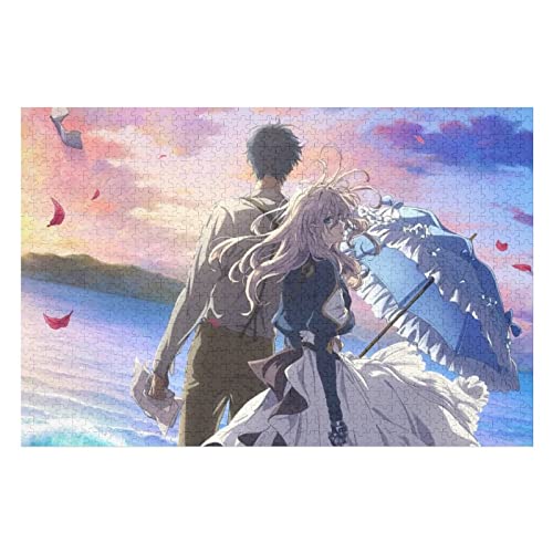 ヴァイオレット・エヴァーガーデン ジグソーパズル 木製パズル 知育玩具 おもちゃ リラックスできて、知的好奇心を刺激する木製パズル 大人と子供への最高のギフト萌えグッズ 1000 PCS