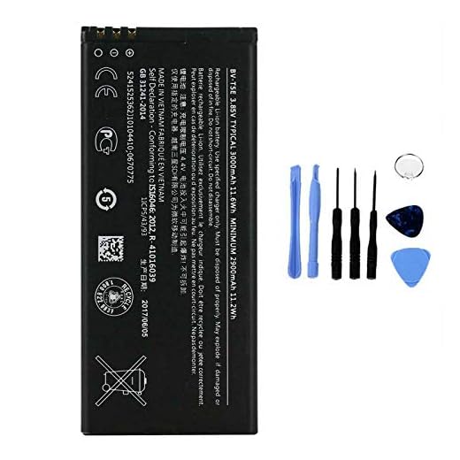 Akku kompatibel mit Nokia Microsoft Lumia 950 BV-T5E, hohe Kapazität 3000 mAh, Demontage-Set im Lieferumfang enthalten
