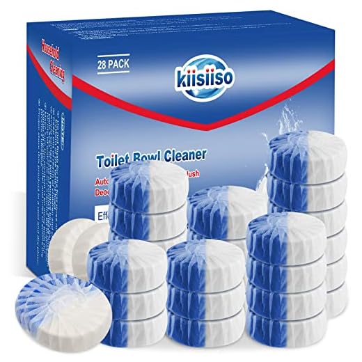 KIISSIISO Commercial Household Bathroom Cleaners, 28 Pack Toilet Bowl Cleaner Tablets, Automatic Toilet Tank Cleaners, Multipurpose Janitorial Deodorizers(Blue and White)