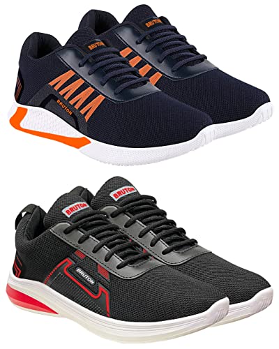 Image of BRUTON Combo Pack of 2 Perfect Sport, Gym & Running Shoes for Men's (Set of 2 Pairs)
